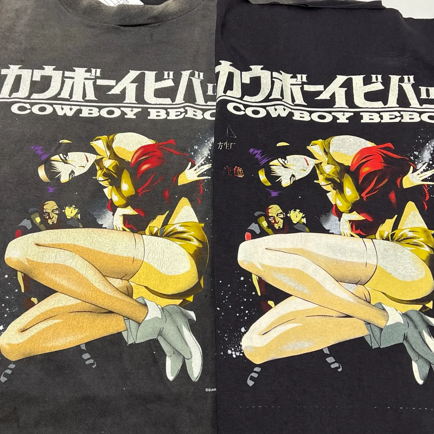 Printing proofing SAINT Mxxxxxx × カウボーイビバップ CB_LS TEE/COWBOY BEBOP/BLK Cowboy Bebop co-branded distressed long-sleeved S-XL Big IP anime co-branded Super cool printing design Distressed printing Cylindrical cloth Assute garment dyeing Heavy washing and water fading process Correct version Customized co-branded accessories Top purchasing level